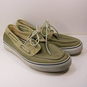 Sperry Topsiders Olive Green Casual Slip Ons 12